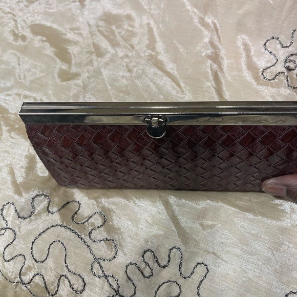 Vintage Clutch faux leather cardholder basket weave design, unused - Picture 4 of 4